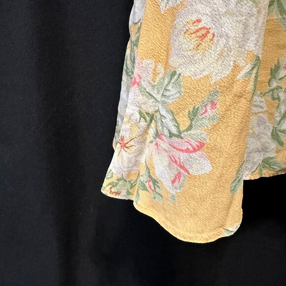 PRIVACY PLEASE - Halter Tank Summer Dress - Womens Small - yellow - floral print - Picture 9 of 11